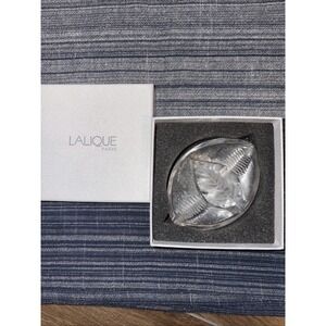 Lalique Clear Crystal Leaf Bowl